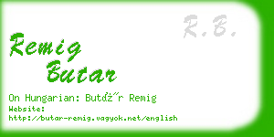 remig butar business card